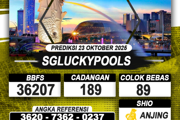 PREDIKSI SGLUCKYPOOLS 23 OKTOBER 2025 | PREDIKSI TOGEL KUNINGTOTO