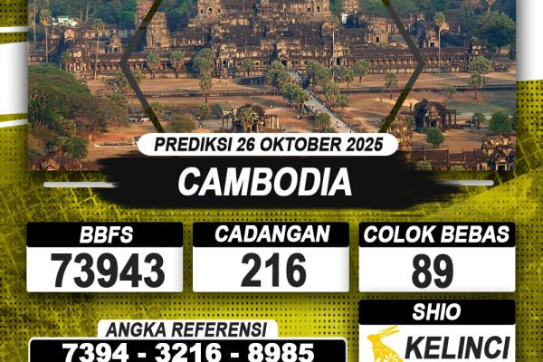 PREDIKSI CAMBODIA 26 OKTOBER 2025 | PREDIKSI TOGEL KUNINGTOTO