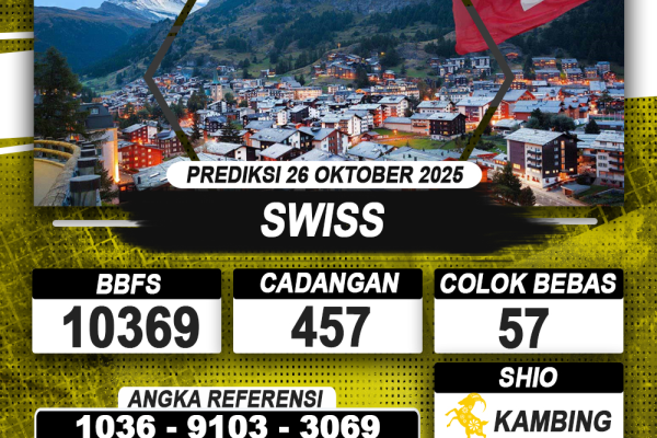 PREDIKSI SWISS 26 OKTOBER 2025 | PREDIKSI TOGEL KUNINGTOTO