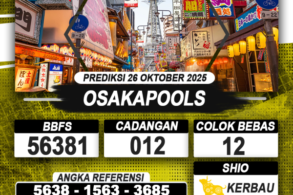 PREDIKSI OSAKAPOOLS 26 OKTOBER 2025 | PREDIKSI TOGEL KUNINGTOTO