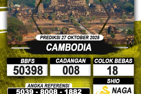 PREDIKSI CAMBODIA 27 OKTOBER 2025 | PREDIKSI TOGEL KUNINGTOTO
