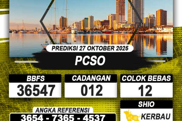PREDIKSI PCSO 27 OKTOBER 2025 | PREDIKSI TOGEL KUNINGTOTO