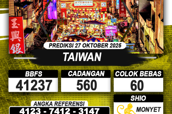 PREDIKSI TAIWAN 27 OKTOBER 2025 | PREDIKSI TOGEL KUNINGTOTO