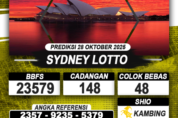 PREDIKSI SYDNEY LOTTO 28 OKTOBER 2025 | PREDIKSI TOGEL KUNINGTOTO