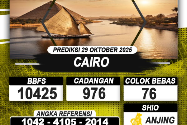 PREDIKSI CAIRO 29 OKTOBER 2025 | PREDIKSI TOGEL KUNINGTOTO