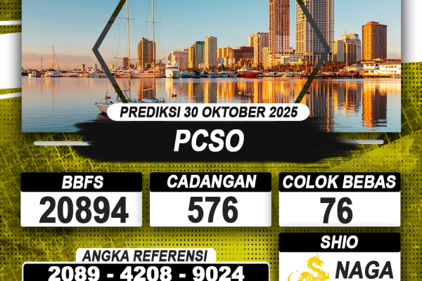 PREDIKSI PCSO 30 OKTOBER 2025 | PREDIKSI TOGEL KUNINGTOTO
