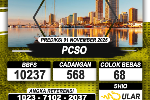 PREDIKSI PCSO 01 NOVEMBER 2025 | PREDIKSI TOGEL KUNINGTOTO