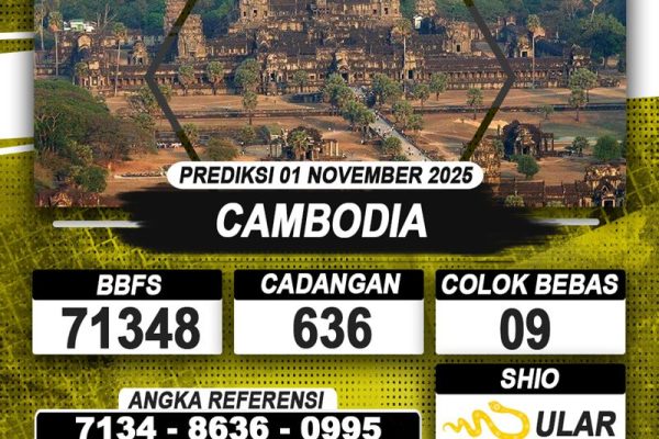 PREDIKSI CAMBODIA 01 NOVEMBER 2025 | PREDIKSI TOGEL KUNINGTOTO