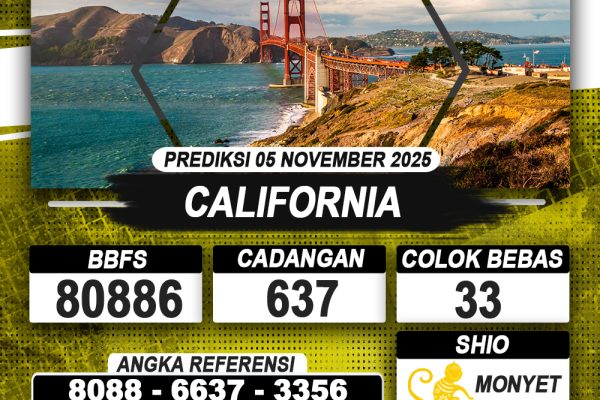 PREDIKSI CALIFORNIA 05 NOVEMBER 2025 | PREDIKSI TOGEL KUNINGTOTO