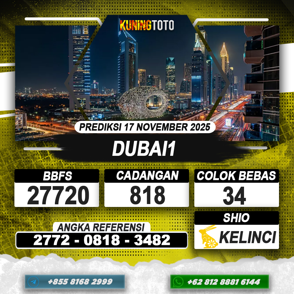 PREDIKSI DUBAI1 17 NOVEMBER 2025 | PREDIKSI TOGEL KUNINGTOTO
