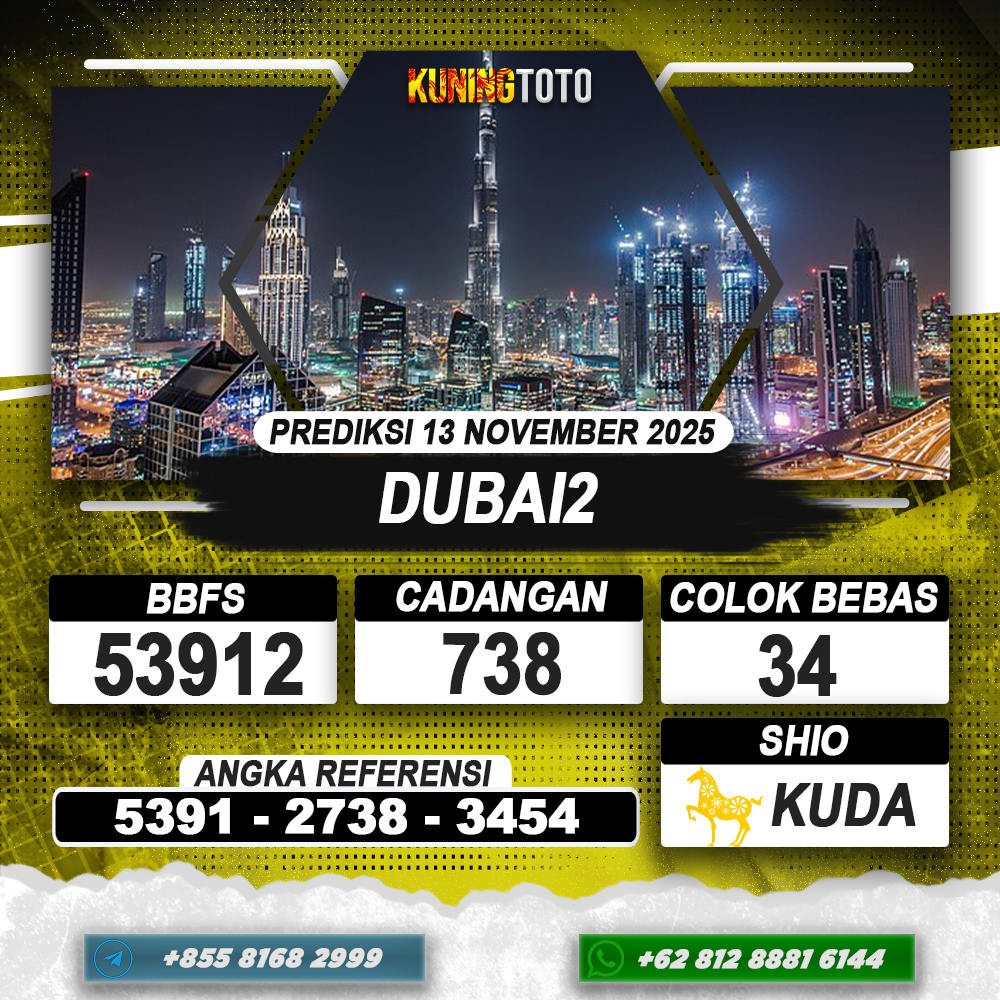 PREDIKSI DUBAI2 13 NOVEMBER 2025 | PREDIKSI TOGEL KUNINGTOTO