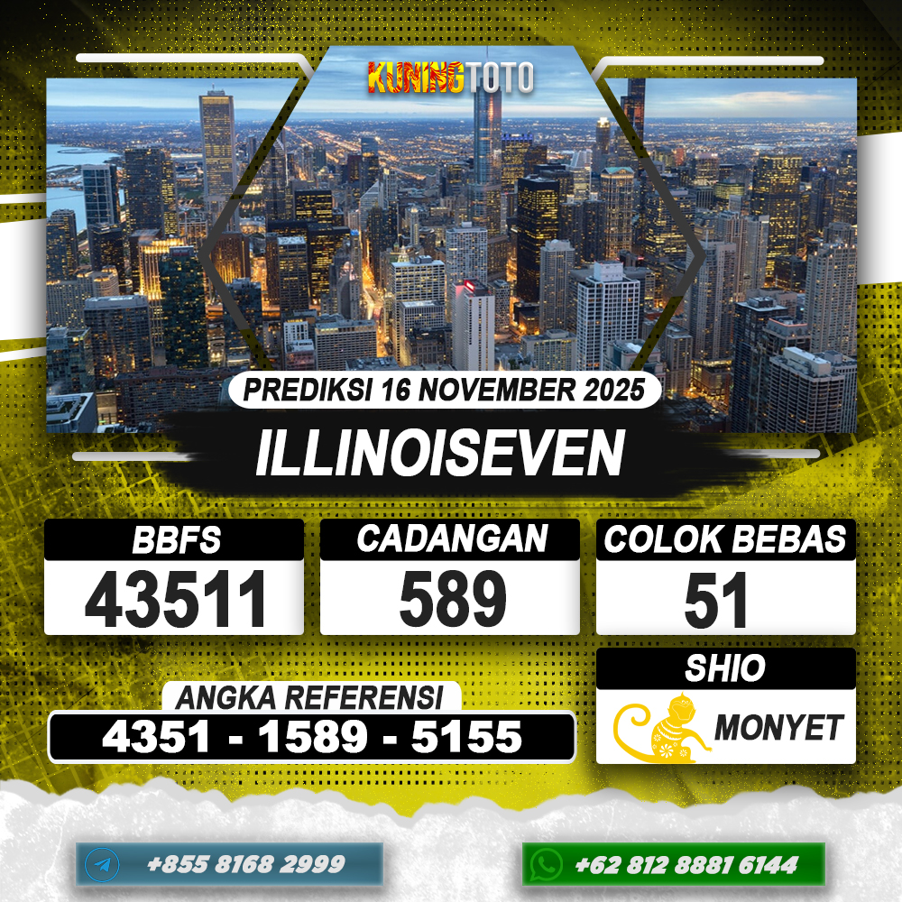 PREDIKSI ILLINOISEVEN 16 NOVEMBER 2025 | PREDIKSI TOGEL KUNINGTOTO