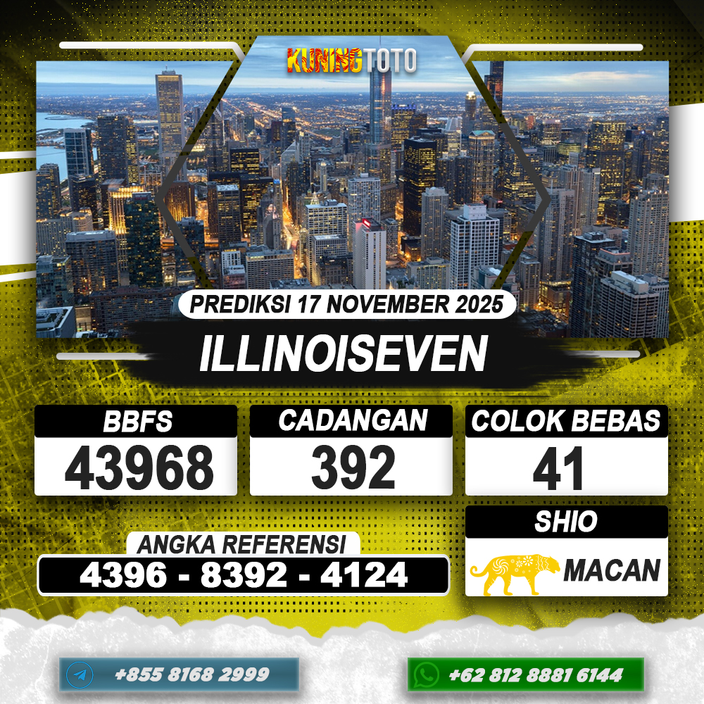 PREDIKSI ILLINOISEVEN 17 NOVEMBER 2025 | PREDIKSI TOGEL KUNINGTOTO