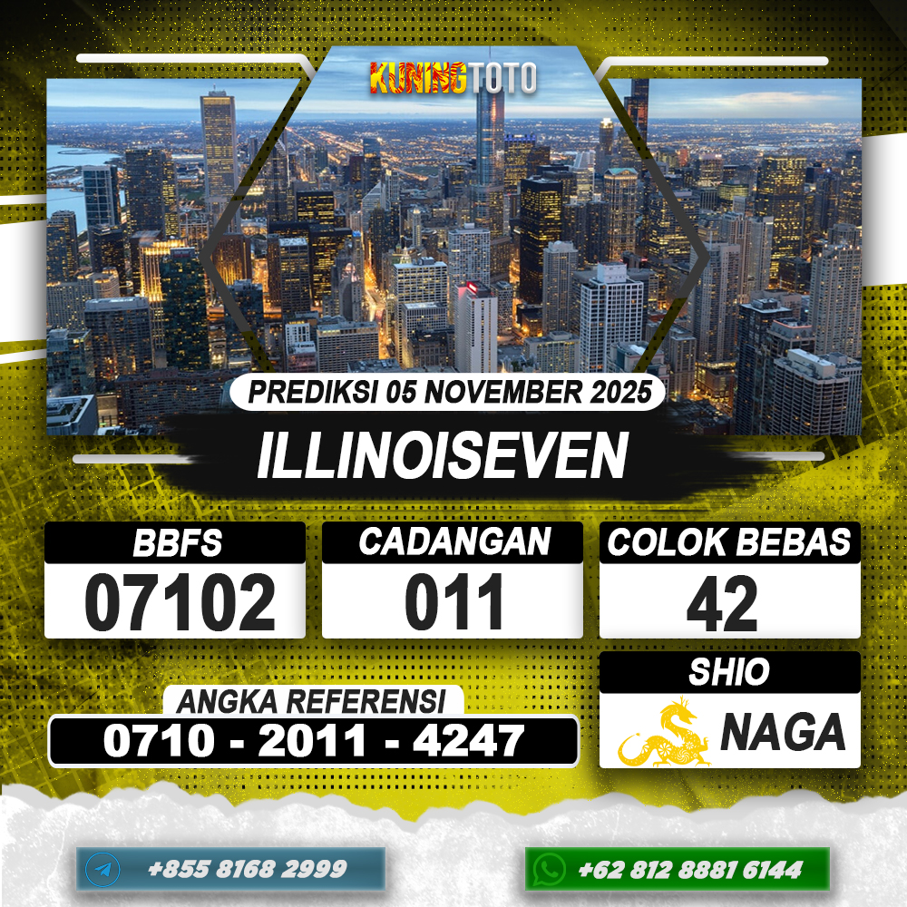 PREDIKSI ILLINOISEVEN 05 NOVEMBER 2025 | PREDIKSI TOGEL KUNINGTOTO