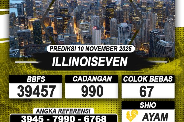 PREDIKSI ILLINOISEVEN 10 NOVEMBER 2025 | PREDIKSI TOGEL KUNINGTOTO