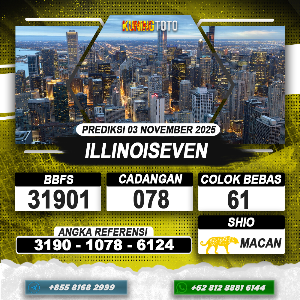 PREDIKSI ILLINOISEVEN 03 NOVEMBER 2025 | PREDIKSI TOGEL KUNINGTOTO