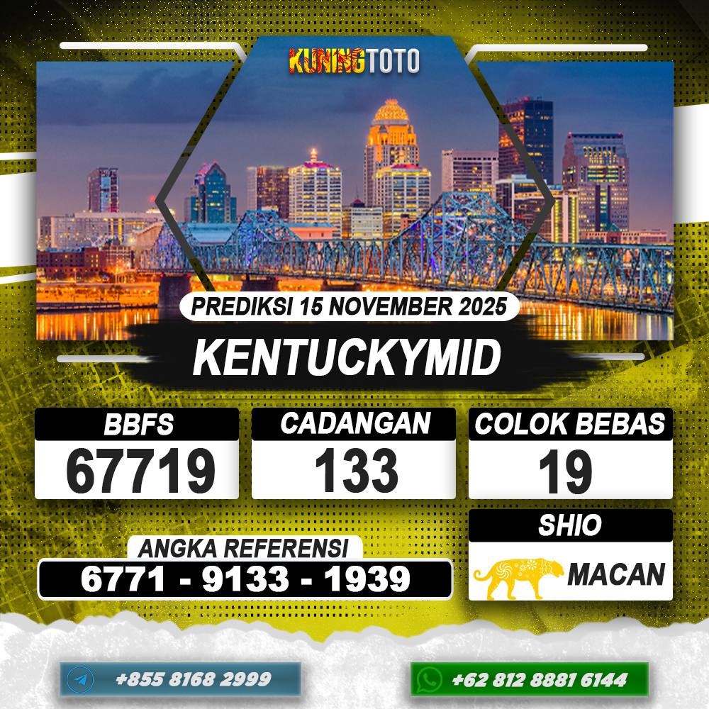 PREDIKSI KENTUCKYMID 15 NOVEMBER 2025 | PREDIKSI TOGEL KUNINGTOTO