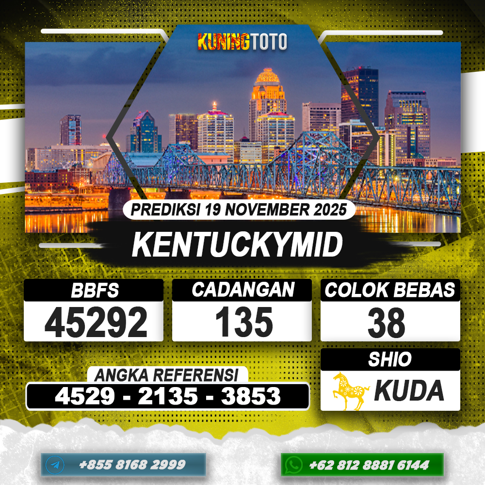PREDIKSI KENTUCKYMID 19 NOVEMBER 2025 | PREDIKSI TOGEL KUNINGTOTO