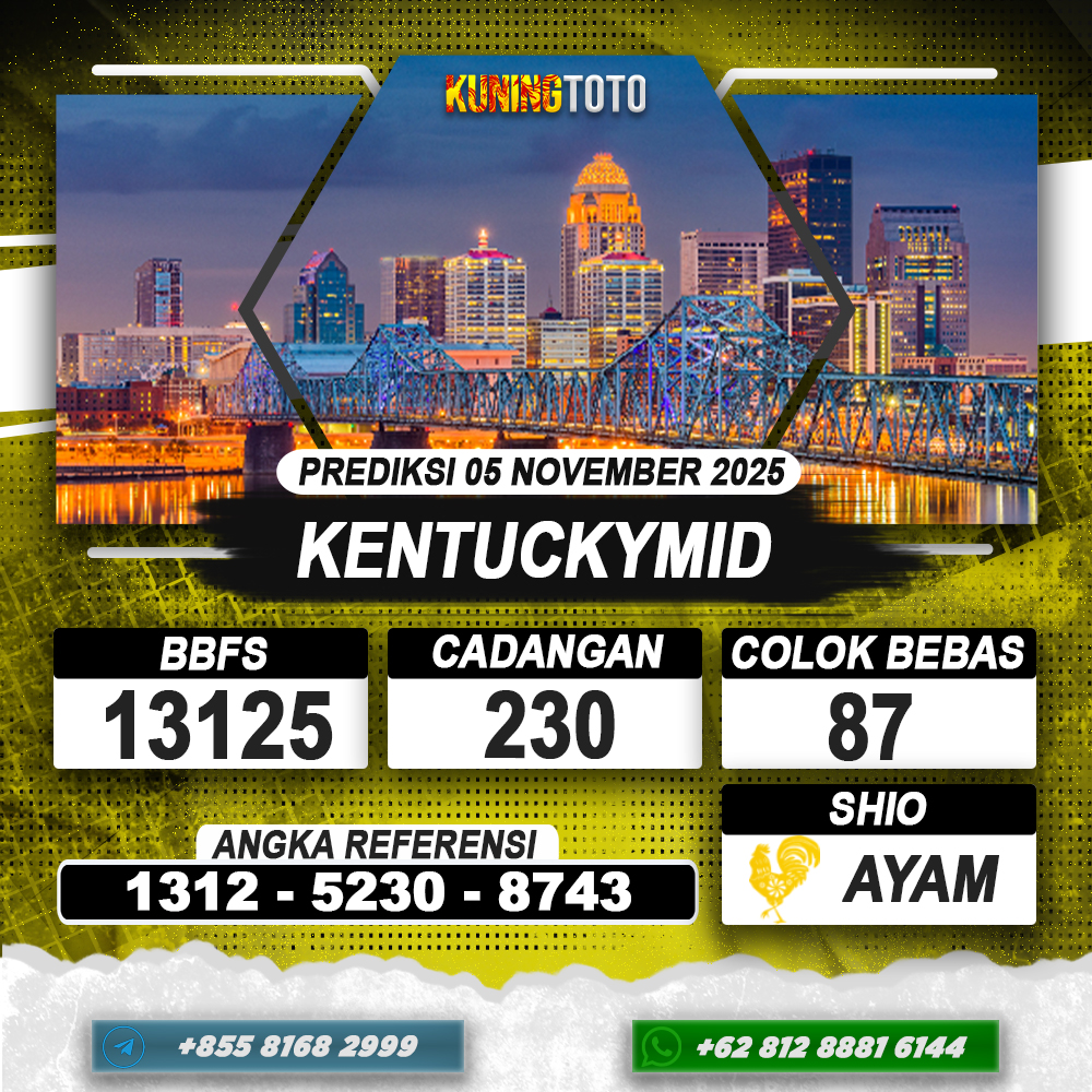 PREDIKSI KENTUCKYMID 05 NOVEMBER 2025 | PREDIKSI TOGEL KUNINGTOTO