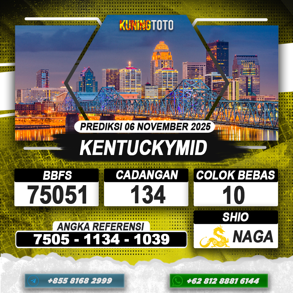 PREDIKSI KENTUCKYMID 06 NOVEMBER 2025 | PREDIKSI TOGEL KUNINGTOTO