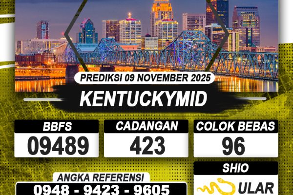 PREDIKSI KENTUCKYMID 09 NOVEMBER 2025 | PREDIKSI TOGEL KUNINGTOTO