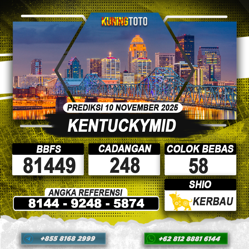 PREDIKSI KENTUCKYMID 10 NOVEMBER 2025 | PREDIKSI TOGEL KUNINGTOTO