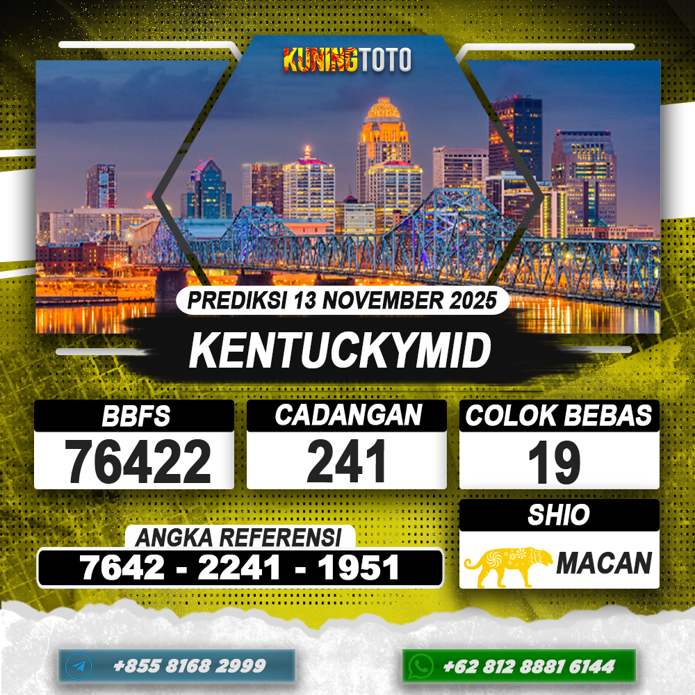PREDIKSI KENTUCKYMID 13 NOVEMBER 2025 | PREDIKSI TOGEL KUNINGTOTO