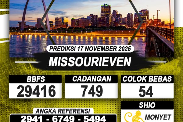 PREDIKSI MISSOURIEVEN 17 NOVEMBER 2025 | PREDIKSI TOGEL KUNINGTOTO