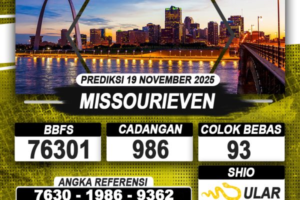 PREDIKSI MISSOURIEVEN 19 NOVEMBER 2025 | PREDIKSI TOGEL KUNINGTOTO