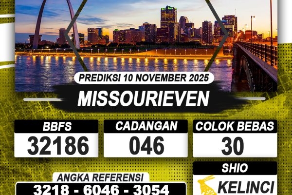 PREDIKSI MISSOURIEVEN 10 NOVEMBER 2025 | PREDIKSI TOGEL KUNINGTOTO