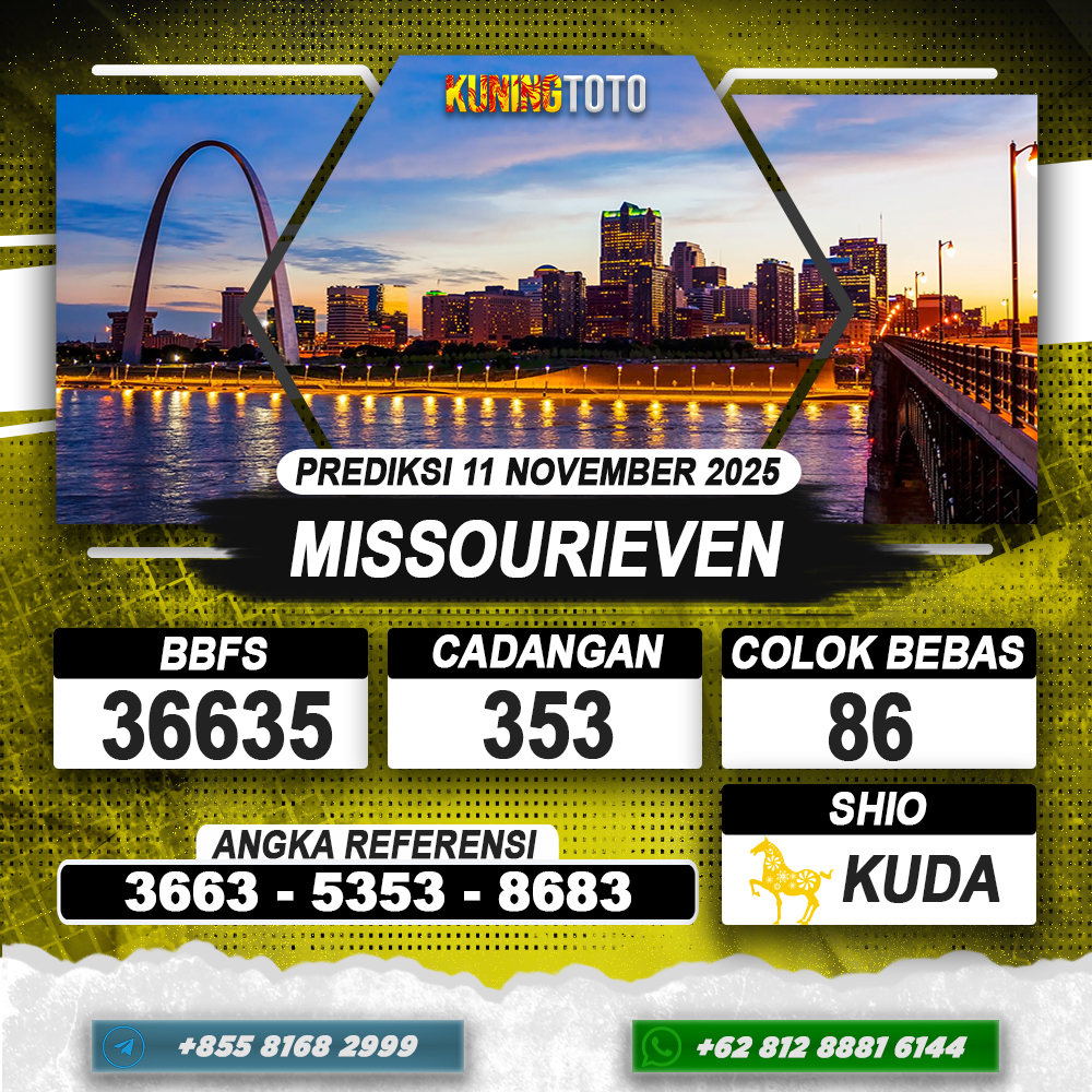 PREDIKSI MISSOURIEVEN 11 NOVEMBER 2025 | PREDIKSI TOGEL KUNINGTOTO