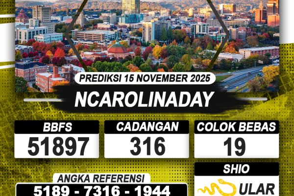 PREDIKSI NCAROLINADAY 15 NOVEMBER 2025 | PREDIKSI TOGEL KUNINGTOTO