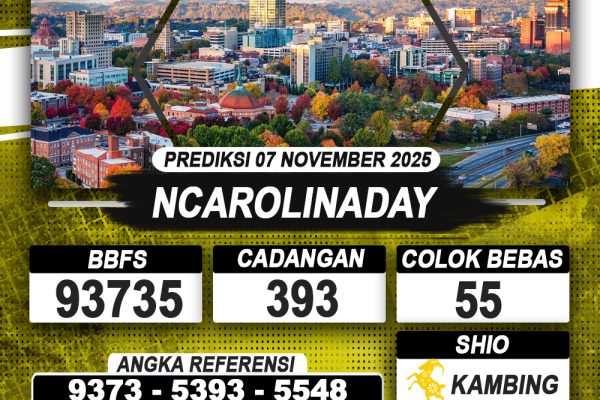 PREDIKSI NCAROLINADAY 07 NOVEMBER 2025 | PREDIKSI TOGEL KUNINGTOTO