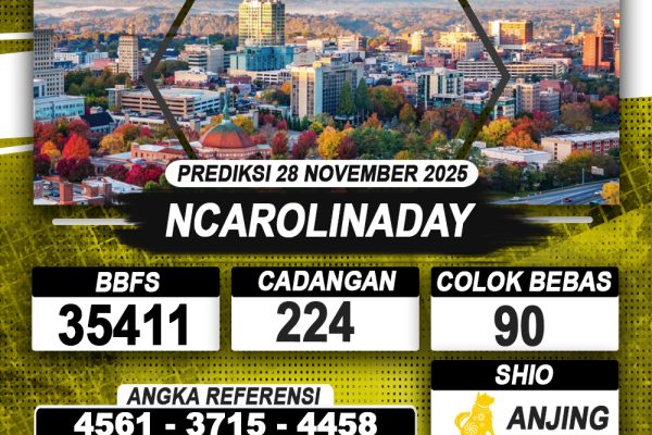 PREDIKSI NCAROLINADAY 28 NOVEMBER 2025 | PREDIKSI TOGEL KUNINGTOTO