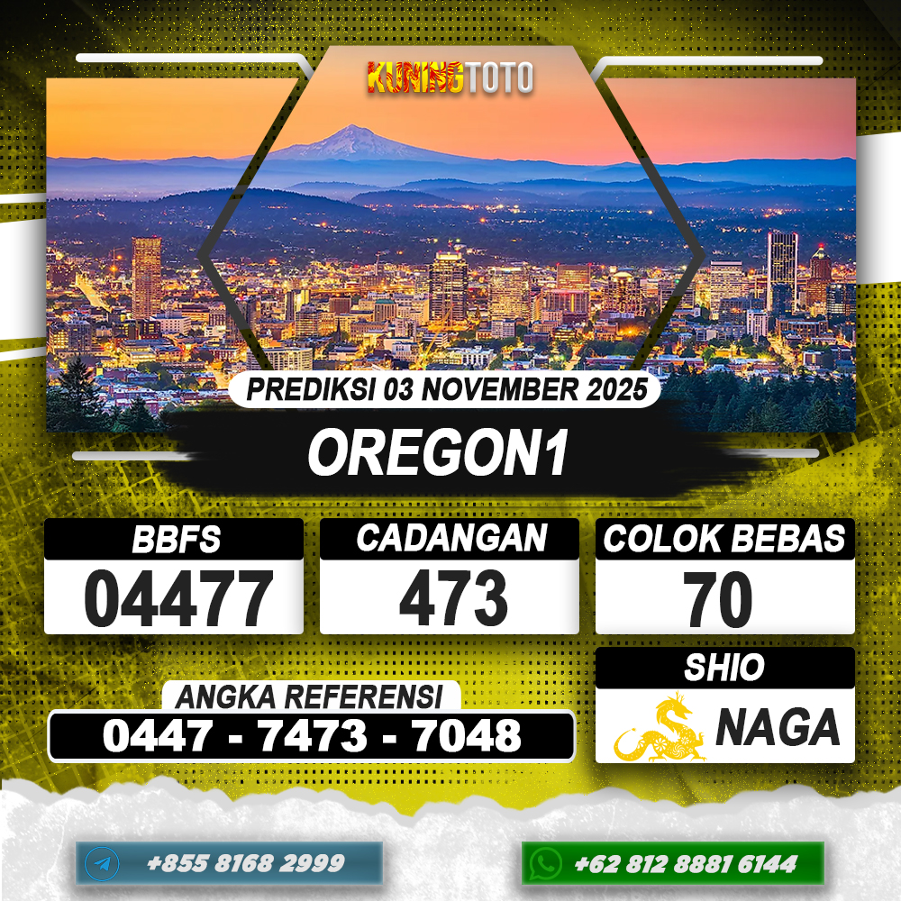 PREDIKSI OREGON1 03 NOVEMBER 2025 | PREDIKSI TOGEL KUNINGTOTO