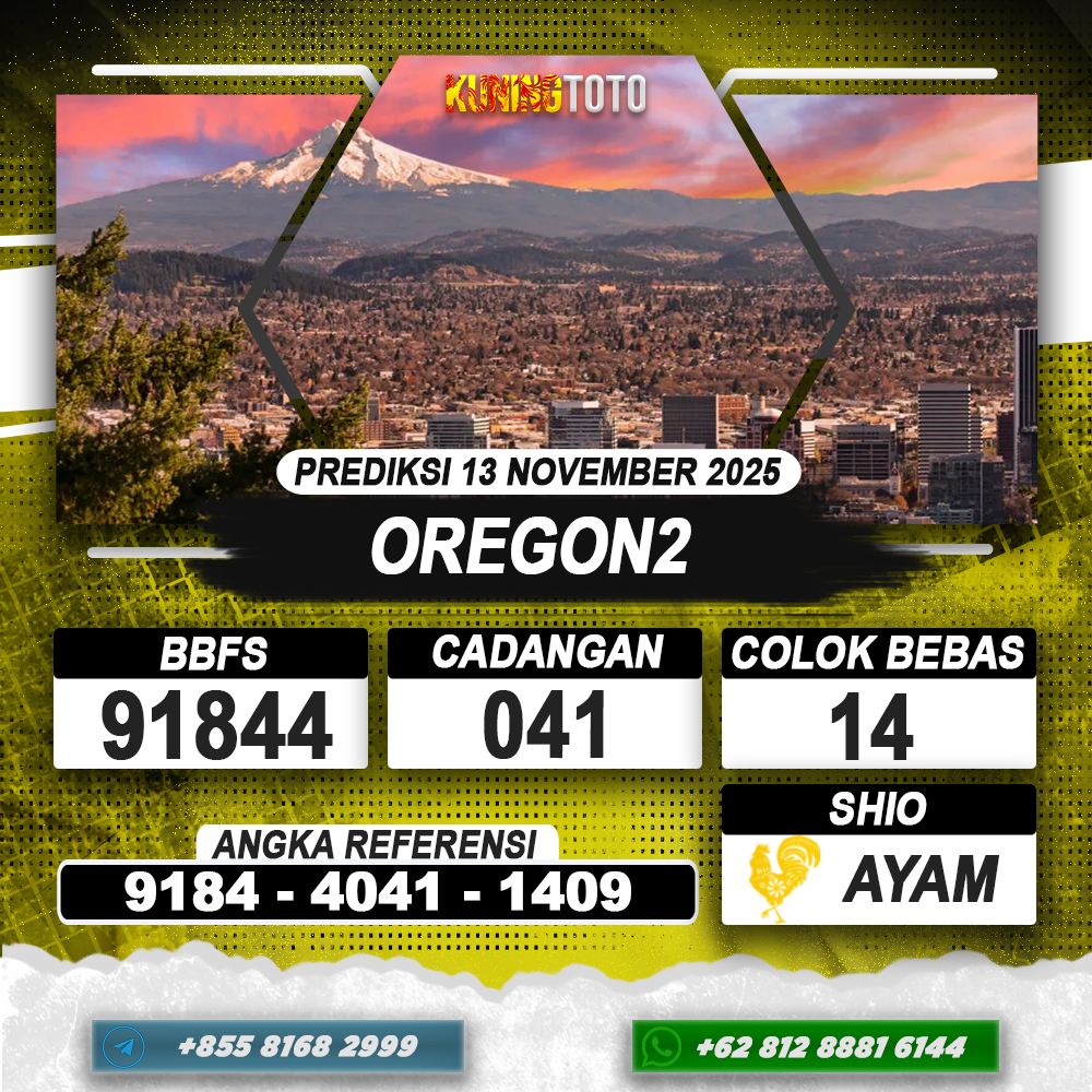 PREDIKSI OREGON2 13 NOVEMBER 2025 | PREDIKSI TOGEL KUNINGTOTO