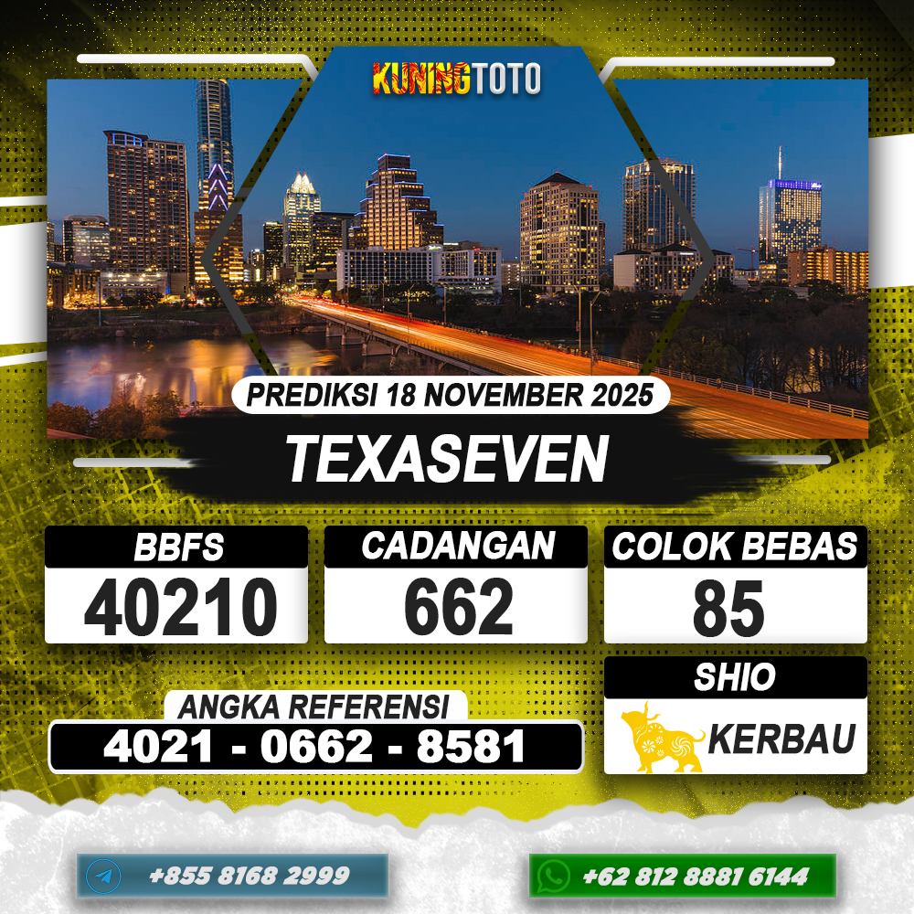 PREDIKSI TEXASEVEN 18 NOVEMBER 2025 | PREDIKSI TOGEL KUNINGTOTO