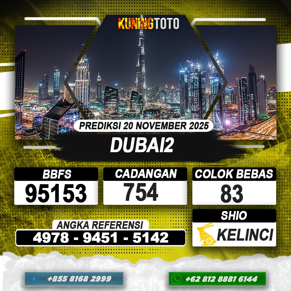 PREDIKSI DUBAI2 20 NOVEMBER 2025 | PREDIKSI TOGEL KUNINGTOTO