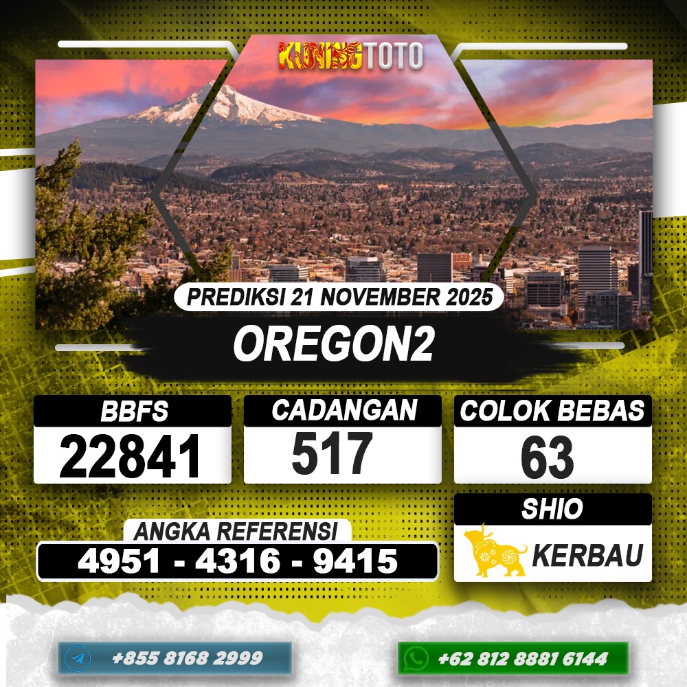 PREDIKSI OREGON2 21 NOVEMBER 2025 | PREDIKSI TOGEL KUNINGTOTO