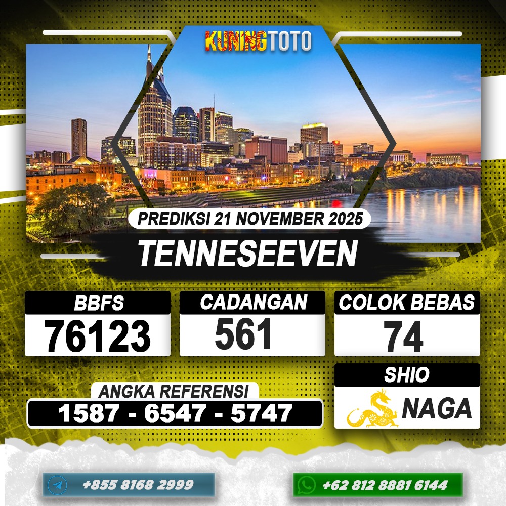 PREDIKSI TENNESEEVEN 21 NOVEMBER 2025 | PREDIKSI TOGEL KUNINGTOTO
