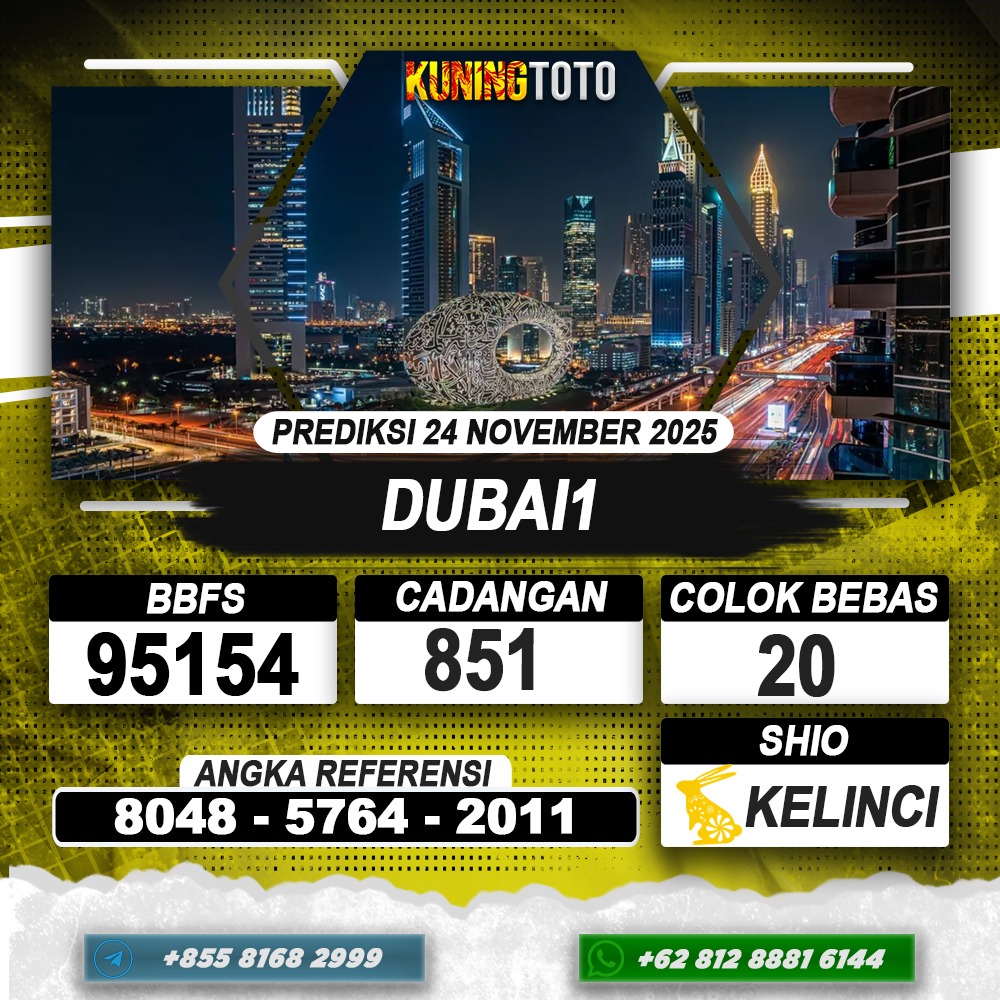 PREDIKSI DUBAI1 24 NOVEMBER 2025 | PREDIKSI TOGEL KUNINGTOTO