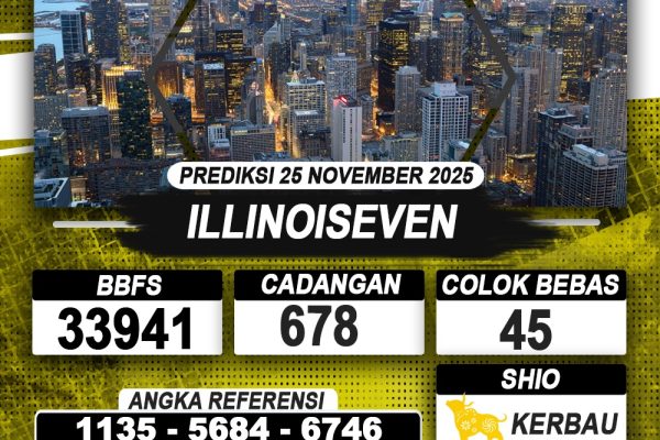 PREDIKSI ILLINOISEVEN 25 NOVEMBER 2025 | PREDIKSI TOGEL KUNINGTOTO