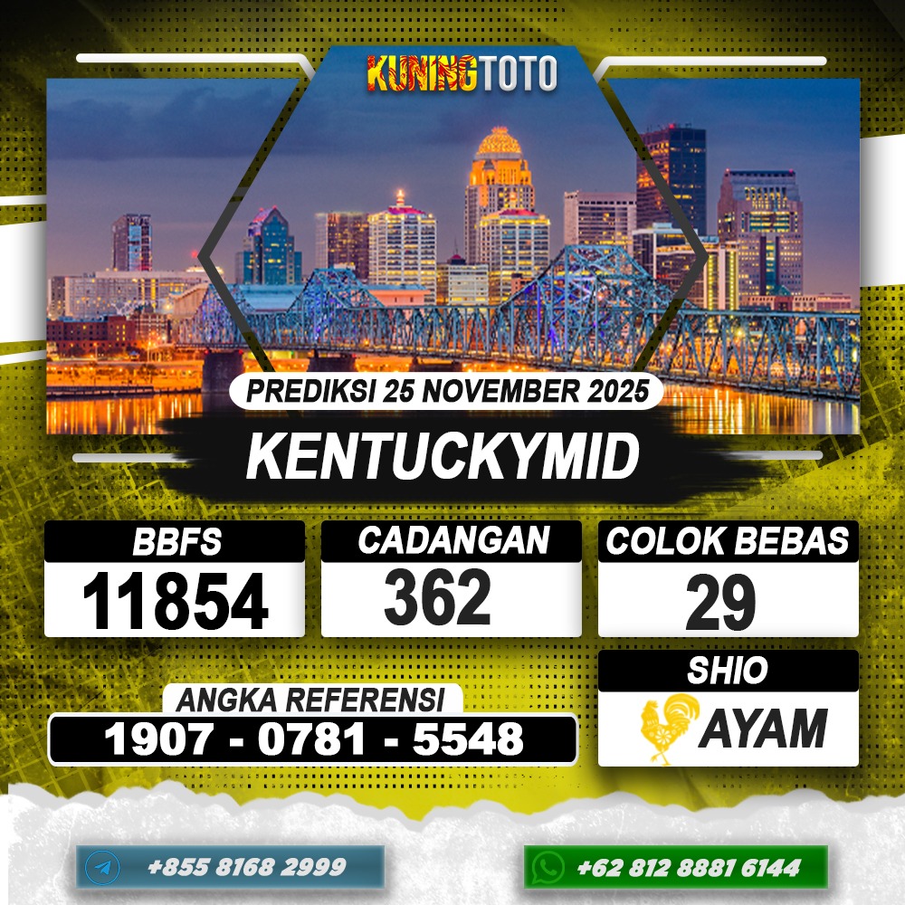 PREDIKSI KENTUCKYMID 25 NOVEMBER 2025 | PREDIKSI TOGEL KUNINGTOTO