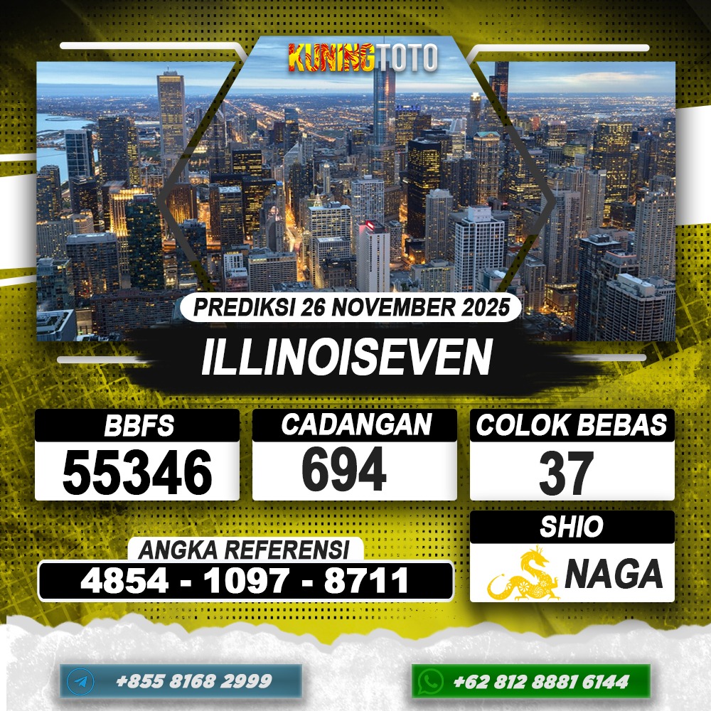 PREDIKSI ILLINOISEVEN 26 NOVEMBER 2025 | PREDIKSI TOGEL KUNINGTOTO