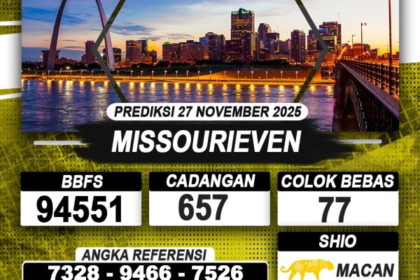 PREDIKSI MISSOURIEVEN 27 NOVEMBER 2025 | PREDIKSI TOGEL KUNINGTOTO