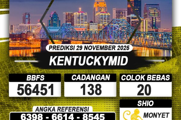 PREDIKSI KENTUCKYMID 29 NOVEMBER 2025 | PREDIKSI TOGEL KUNINGTOTO