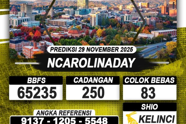 PREDIKSI NCAROLINADAY 29 NOVEMBER 2025 | PREDIKSI TOGEL KUNINGTOTO
