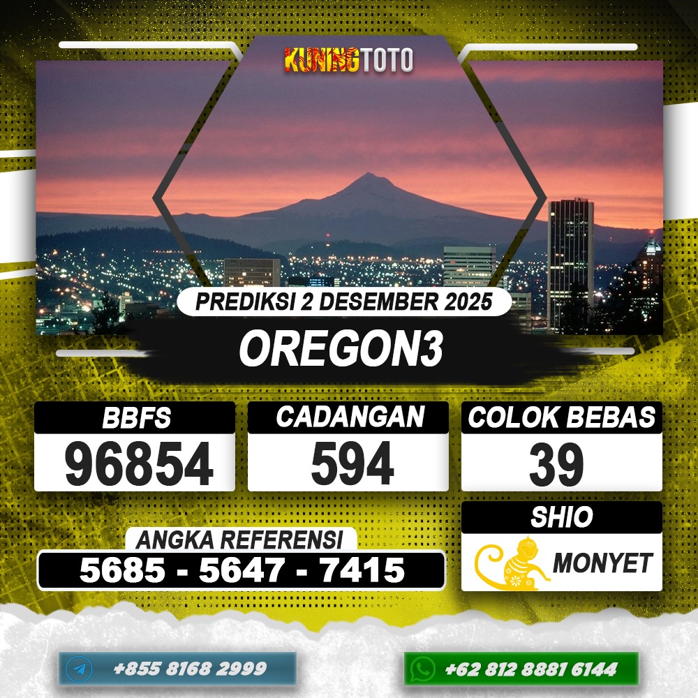 PREDIKSI OREGON3 02 DESEMBER 2025 | PREDIKSI TOGEL KUNINGTOTO