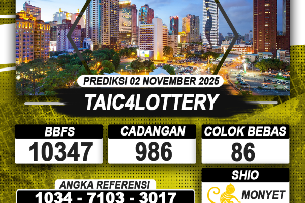 PREDIKSI TAIC4LOTTERY 02 NOVEMBER 2025 | PREDIKSI TOGEL KUNINGTOTO