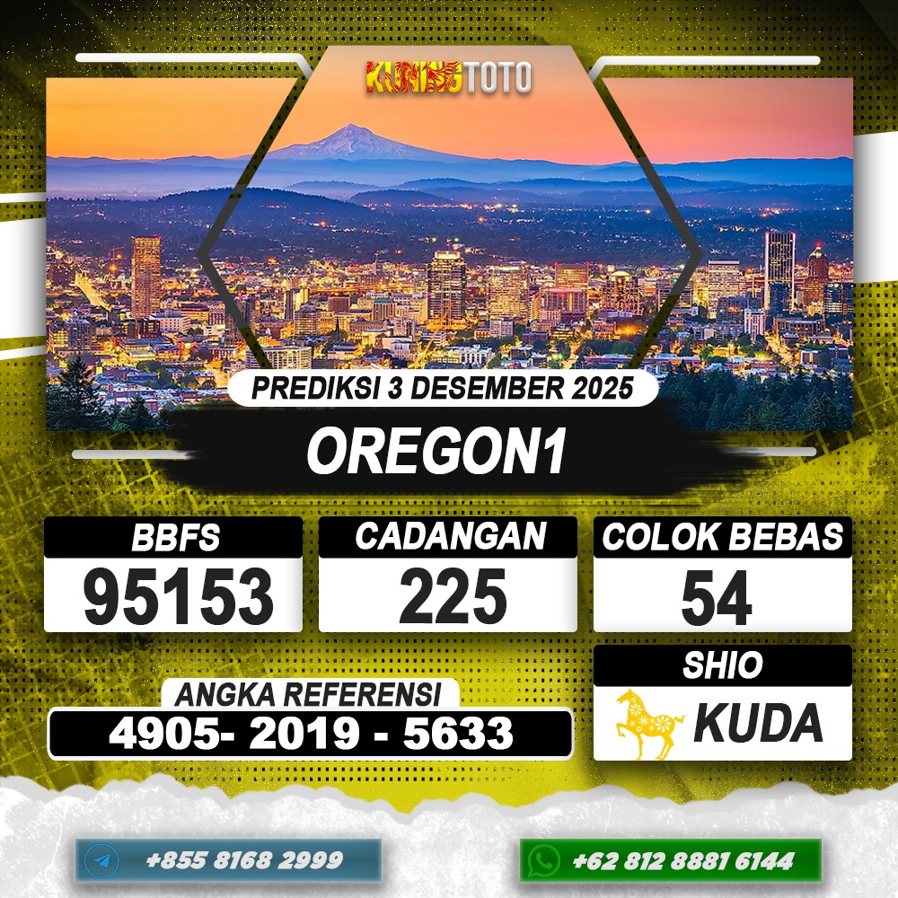 PREDIKSI OREGON1 03 DESEMBER 2025 | PREDIKSI TOGEL KUNINGTOTO